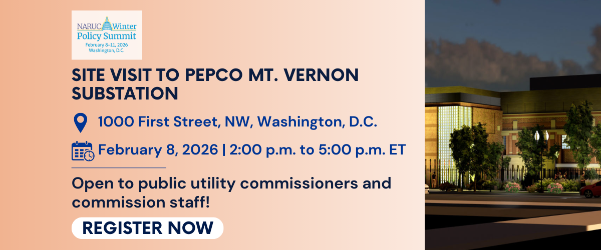 NARUC Winter Policy Summit Site Visit to PEPCO Mt. Vernon Substation